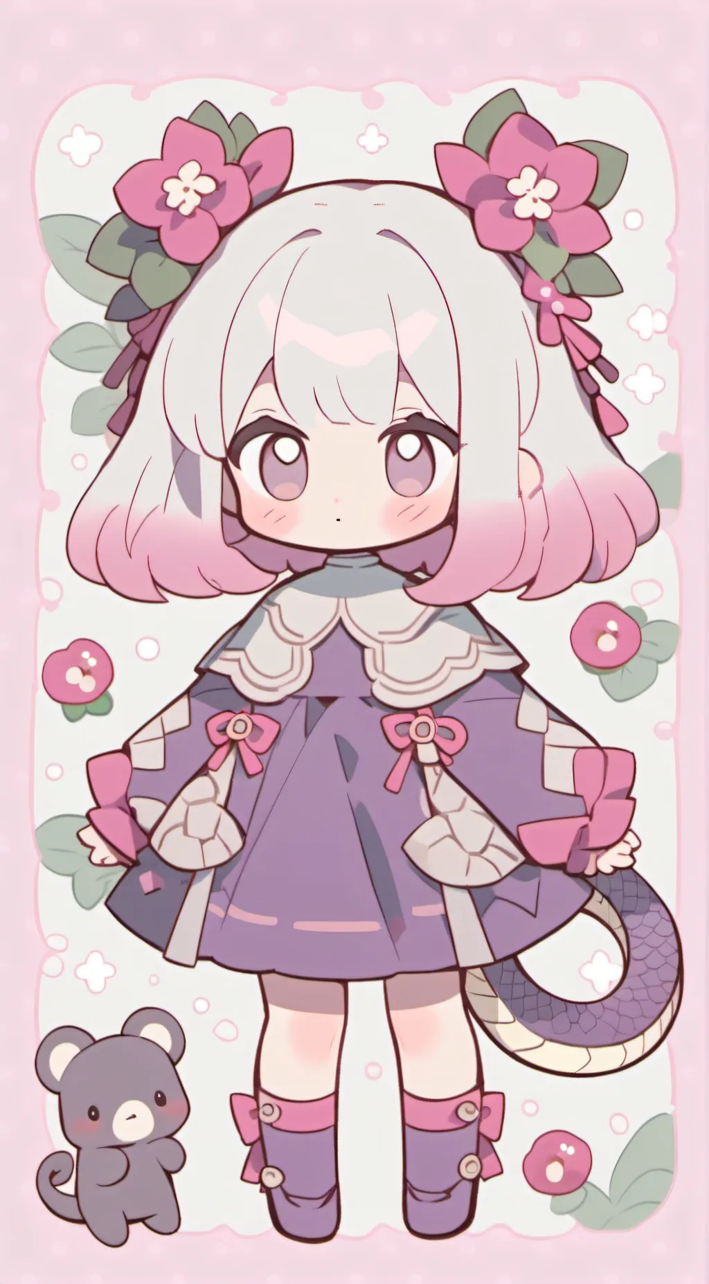 ai character: Snakeflower cookie background