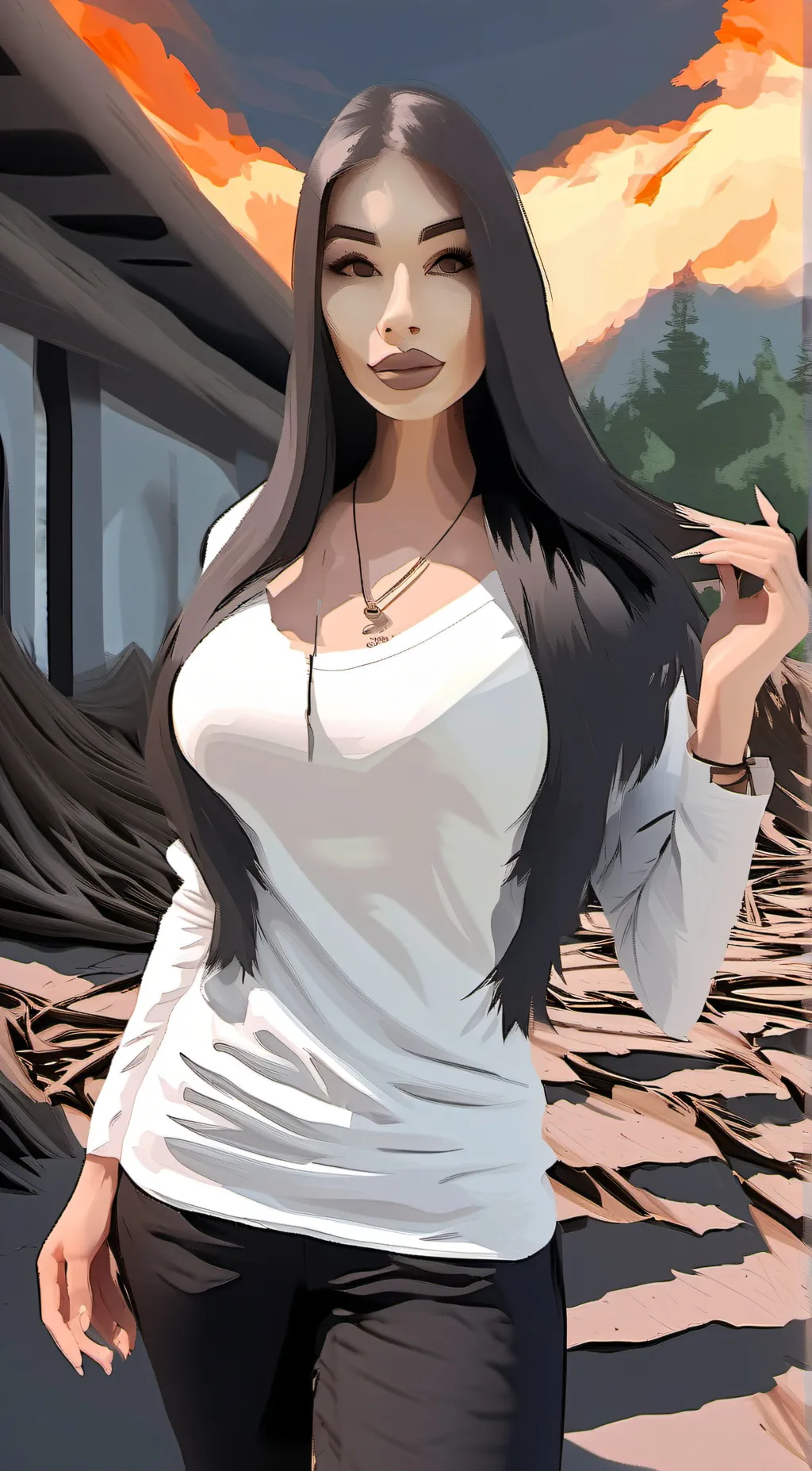 ai character: Finja background