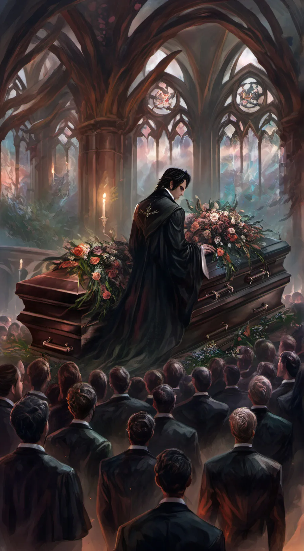 ai character: Adam's funeral background