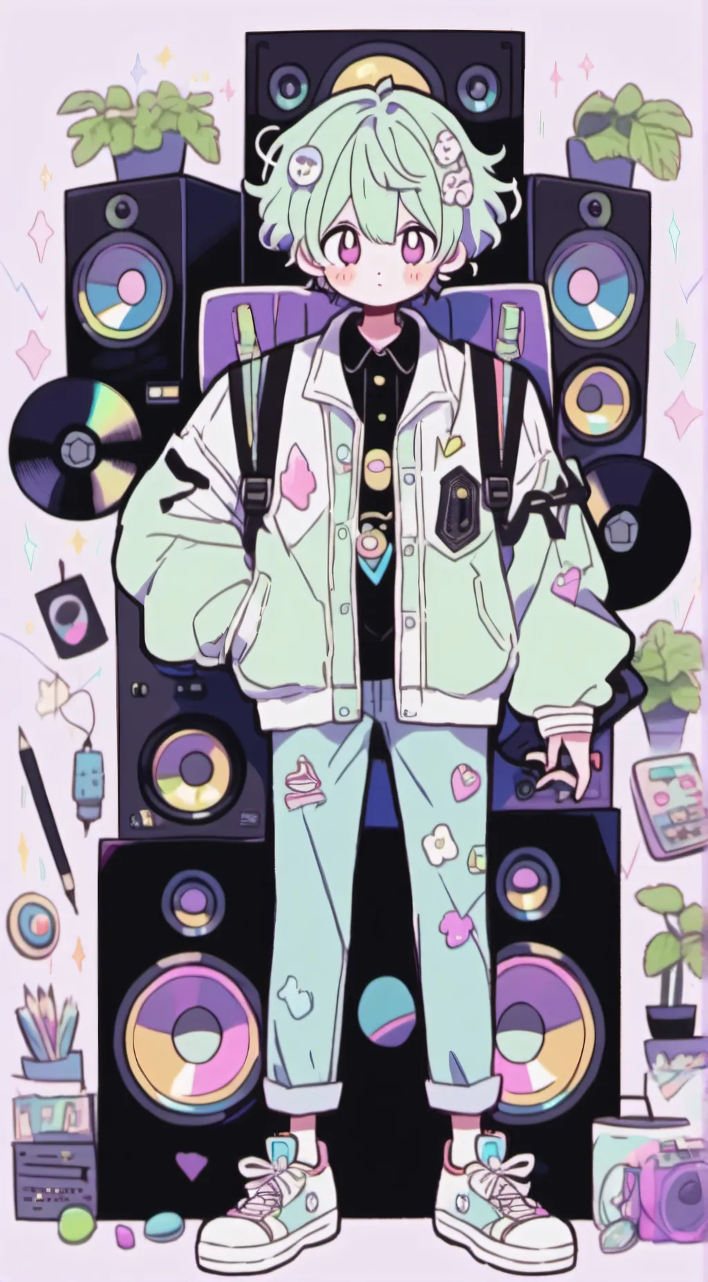 ai character: tvman  speakerman background