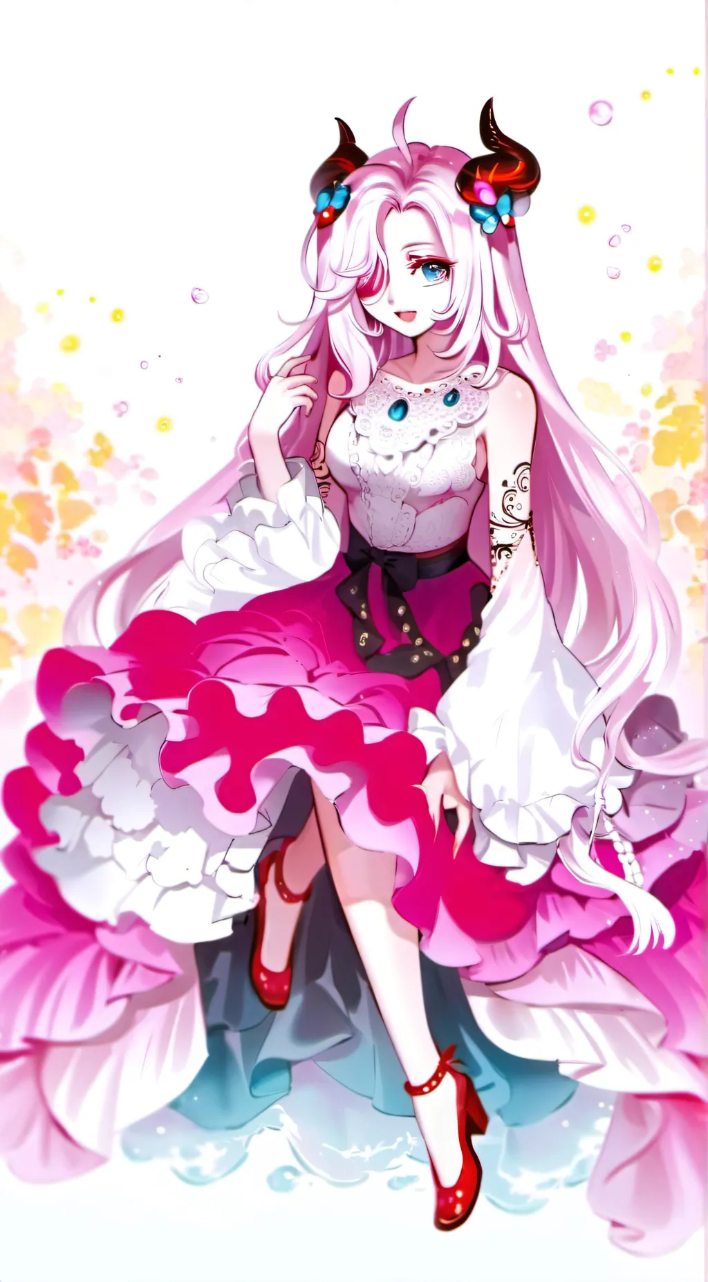 ai character: ♡¥űňâ☆ background