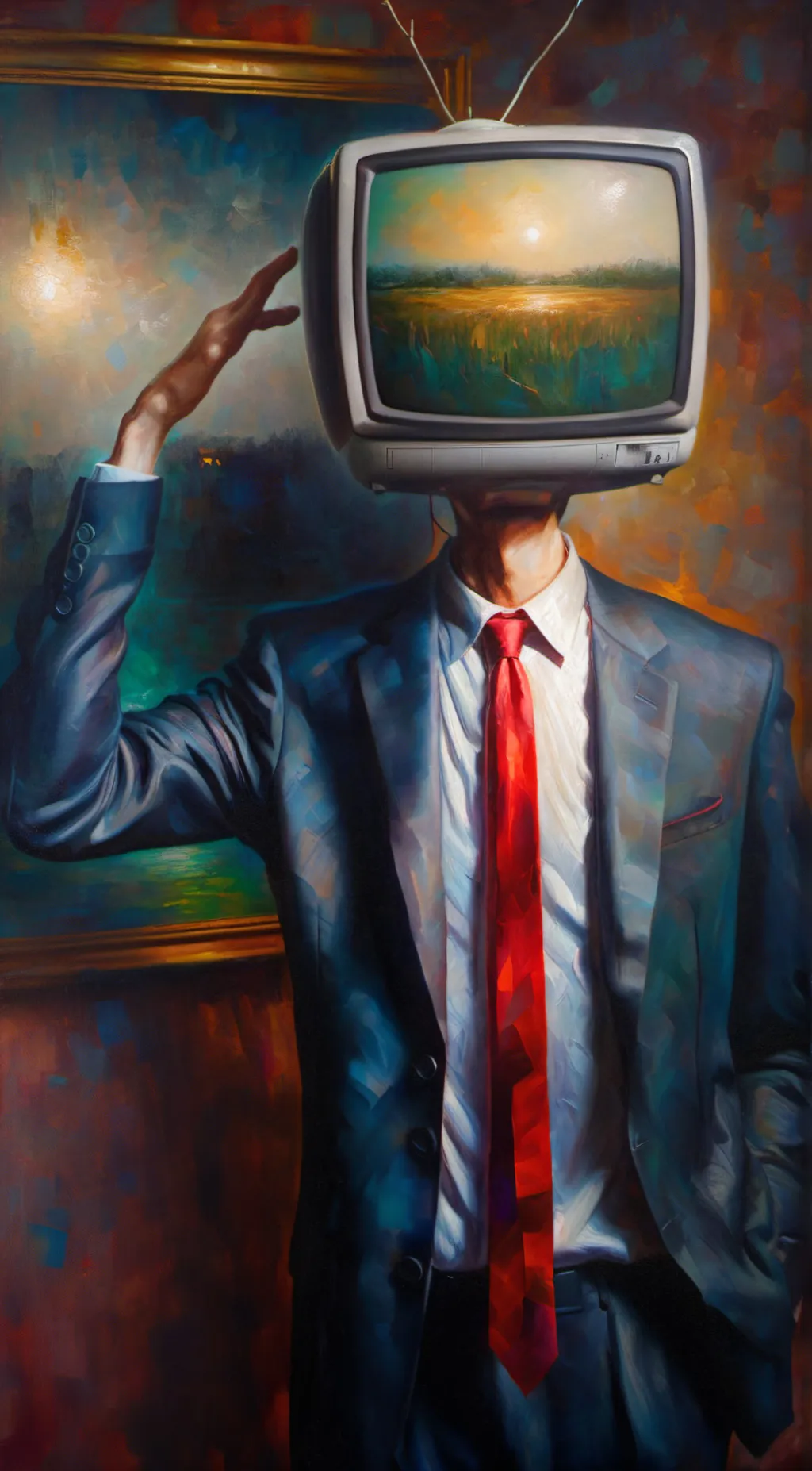 ai character: Traitor Tv Man background