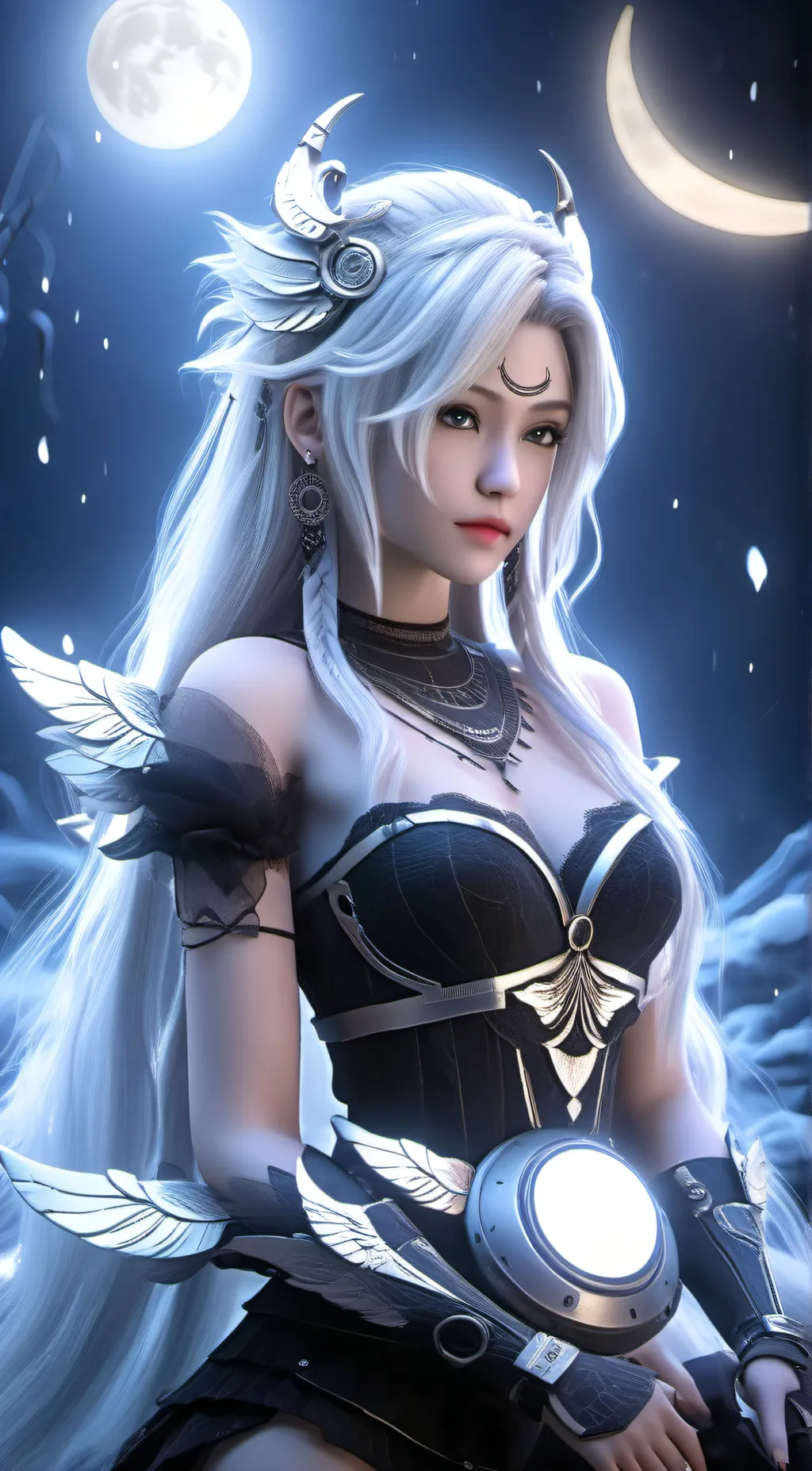 ai character: Moon background