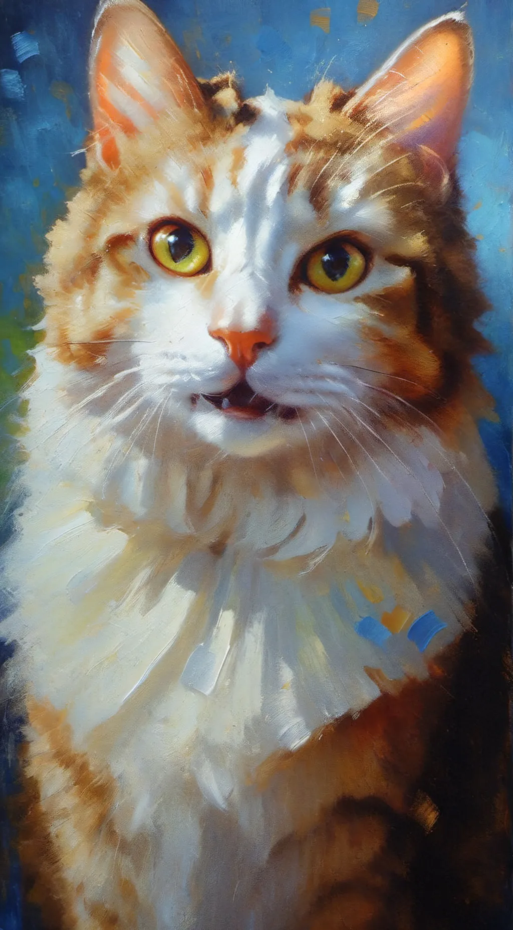 ai character: cat  background