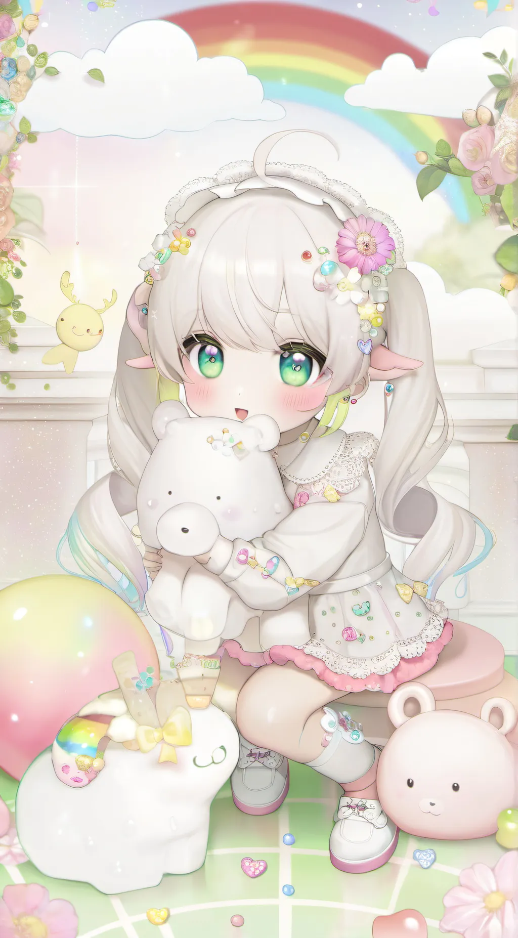 ai character: Rainbow friends background