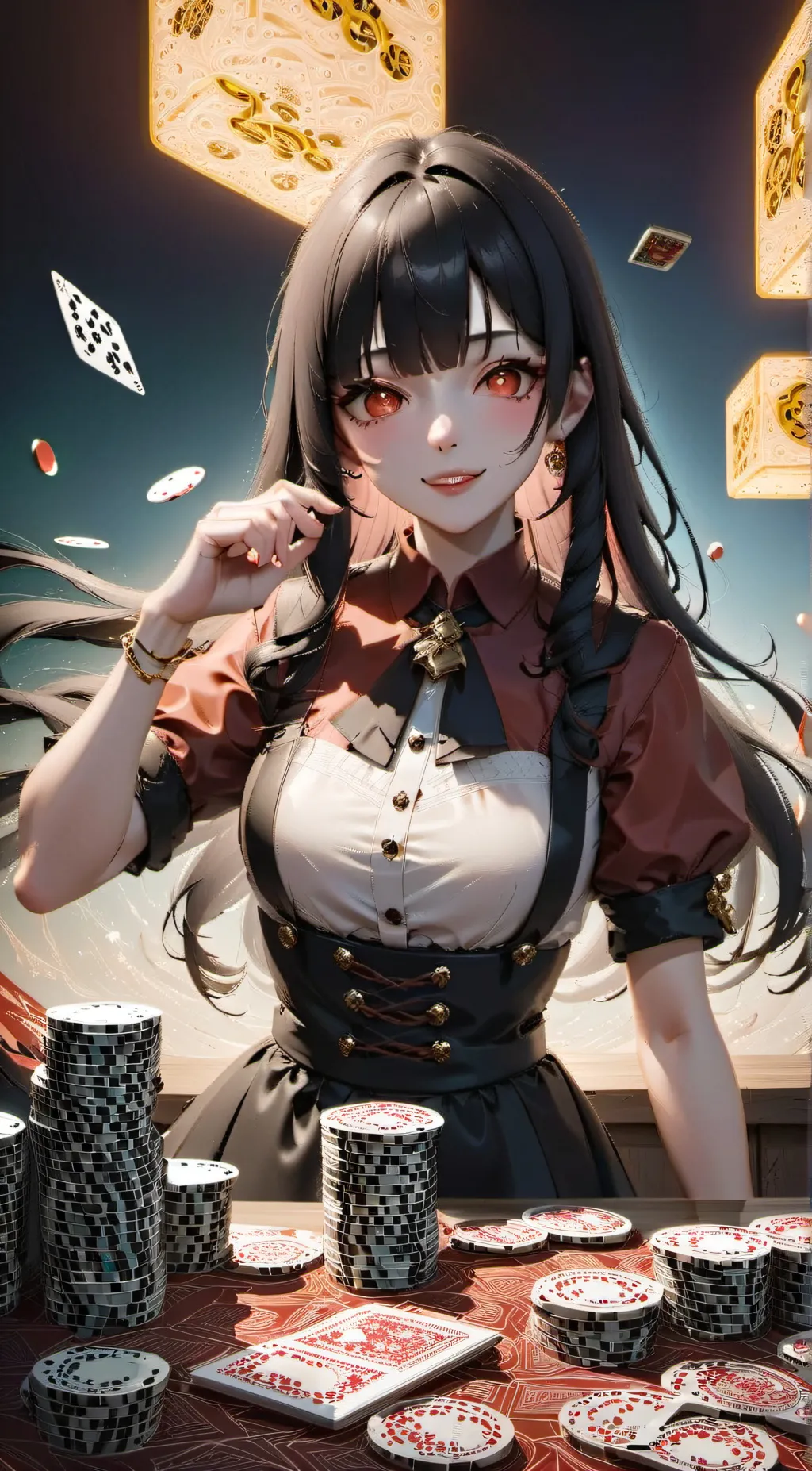 ai character: yumeko Jamie  background