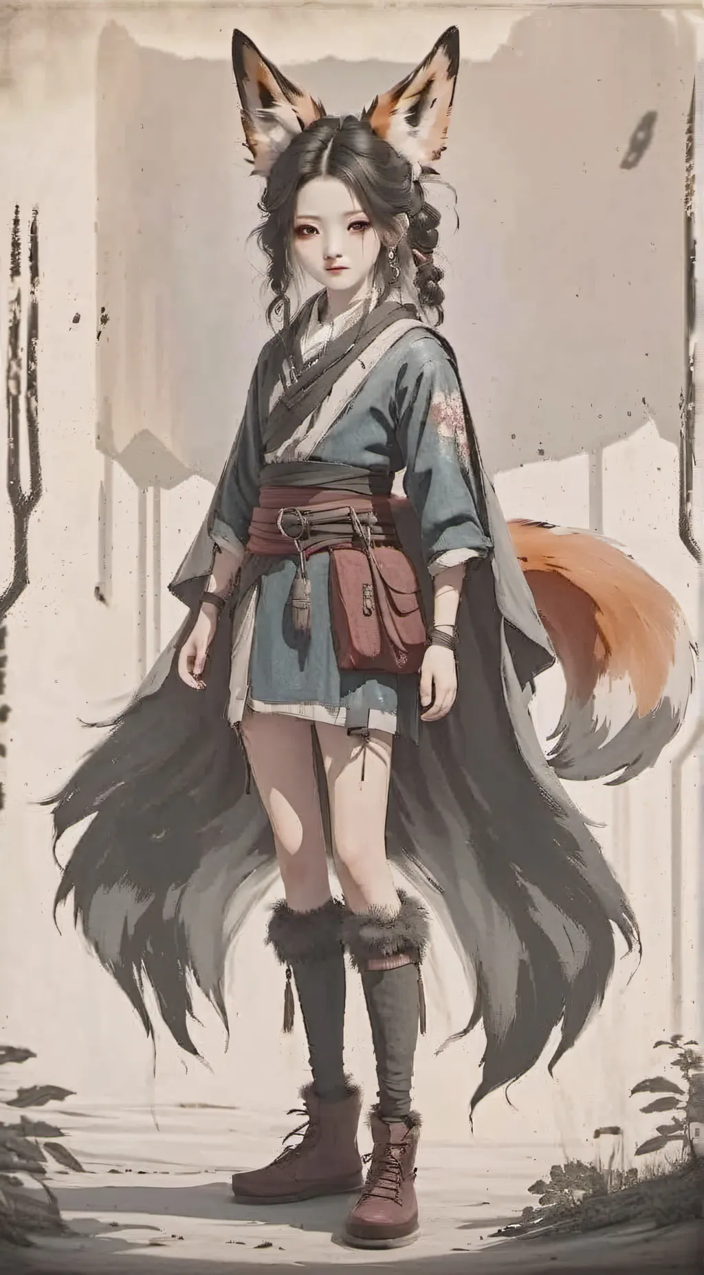 ai character: cosplay or reality background