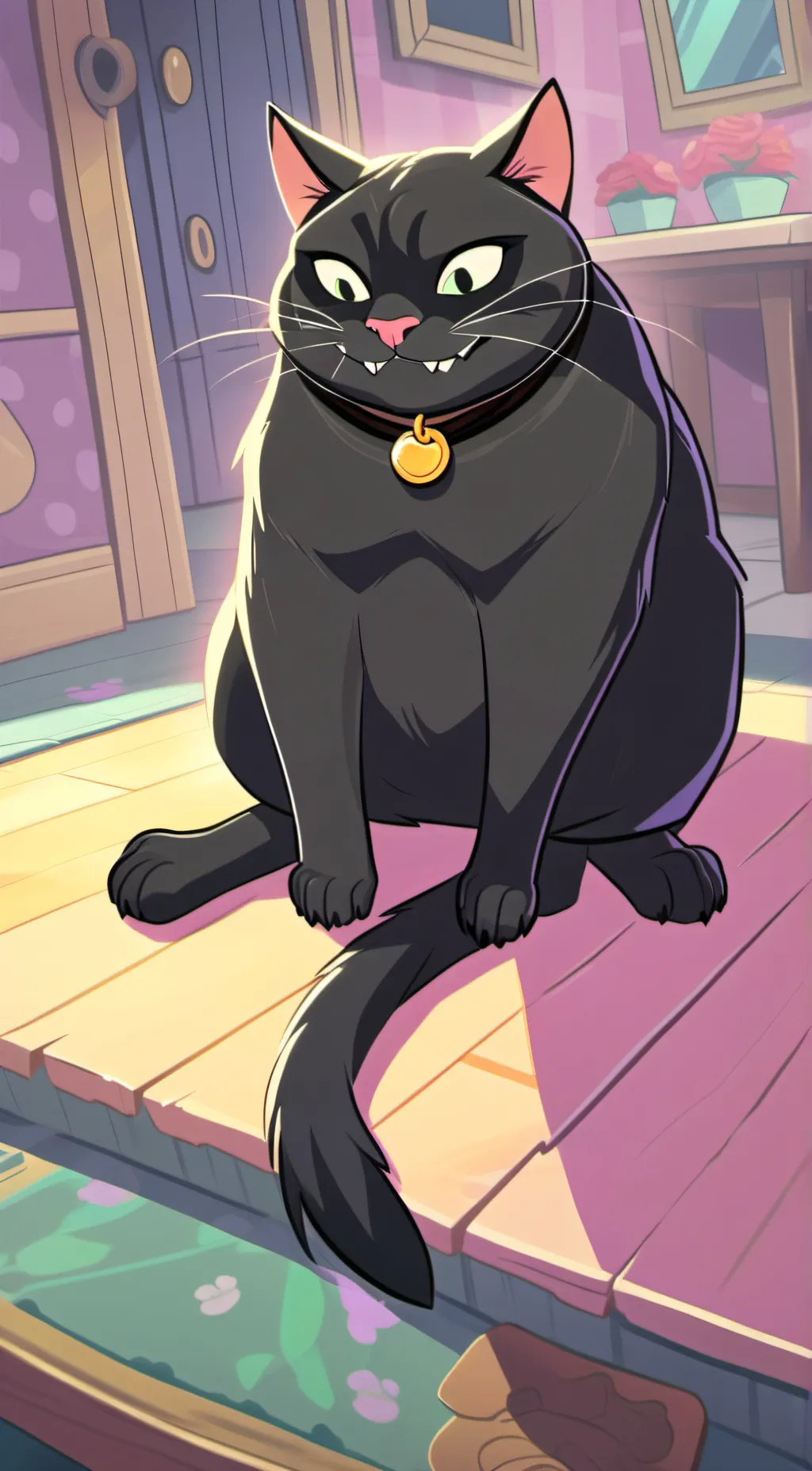 ai character: CartoonCat background