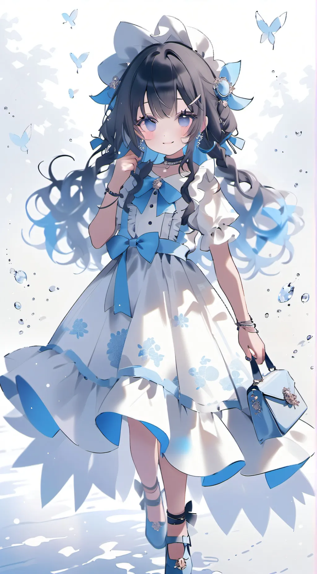 ai character: violet background