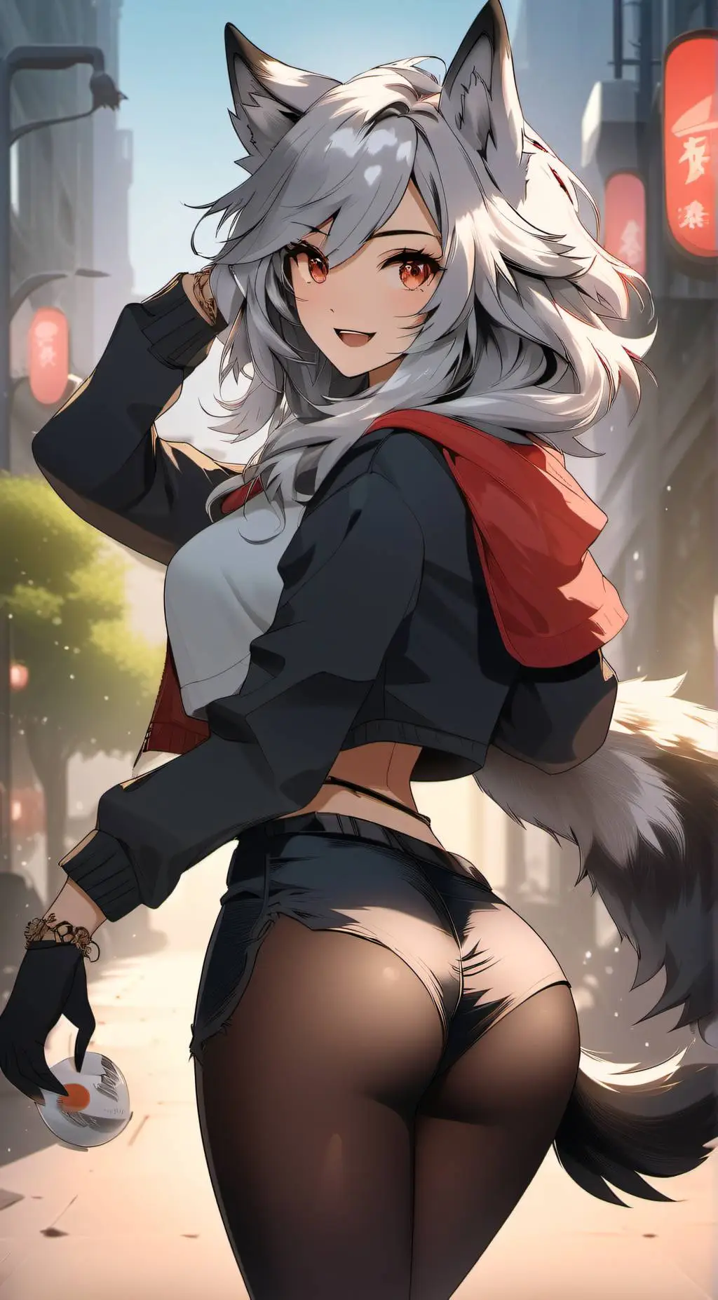 ai character: wolfy background