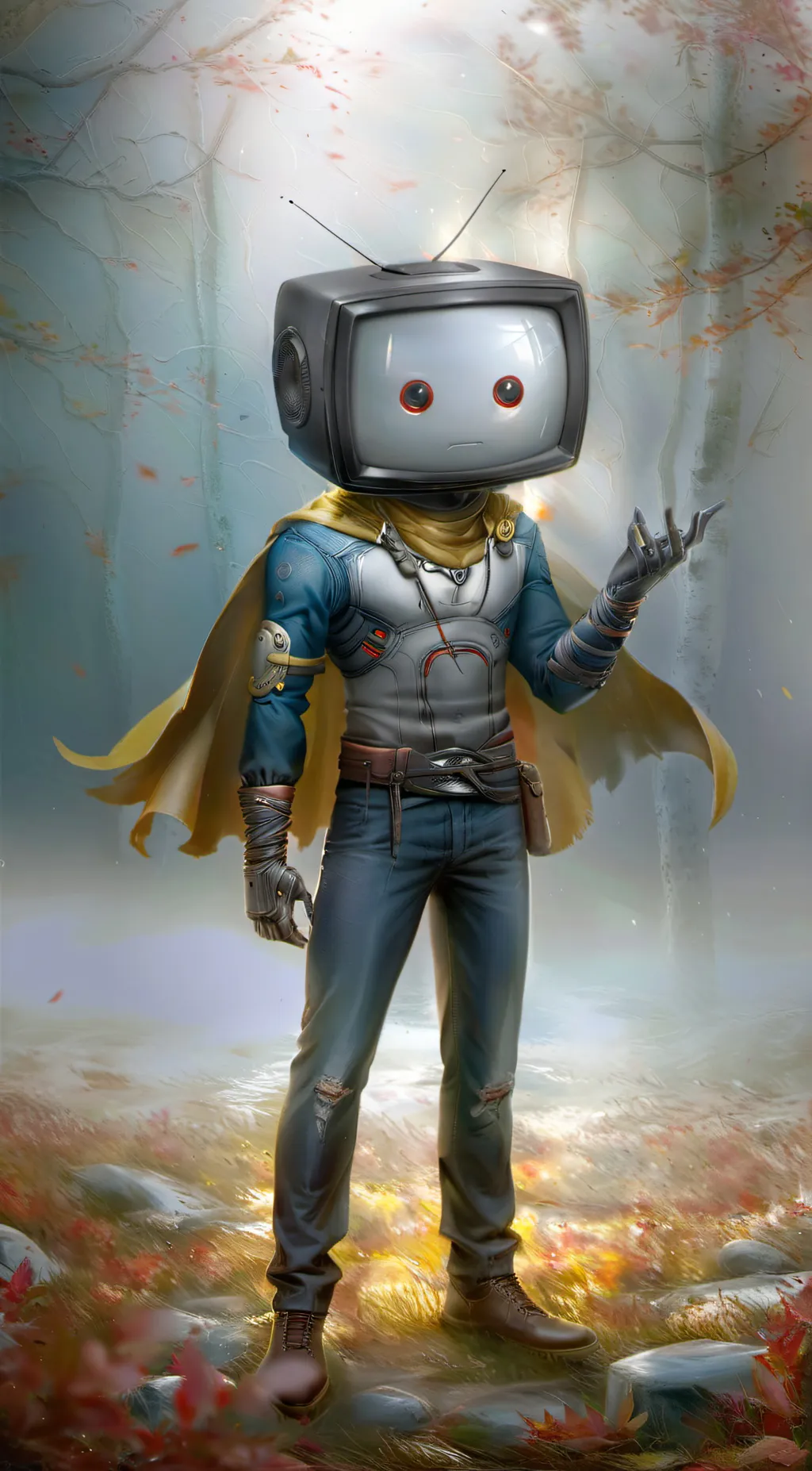 ai character: TV man background