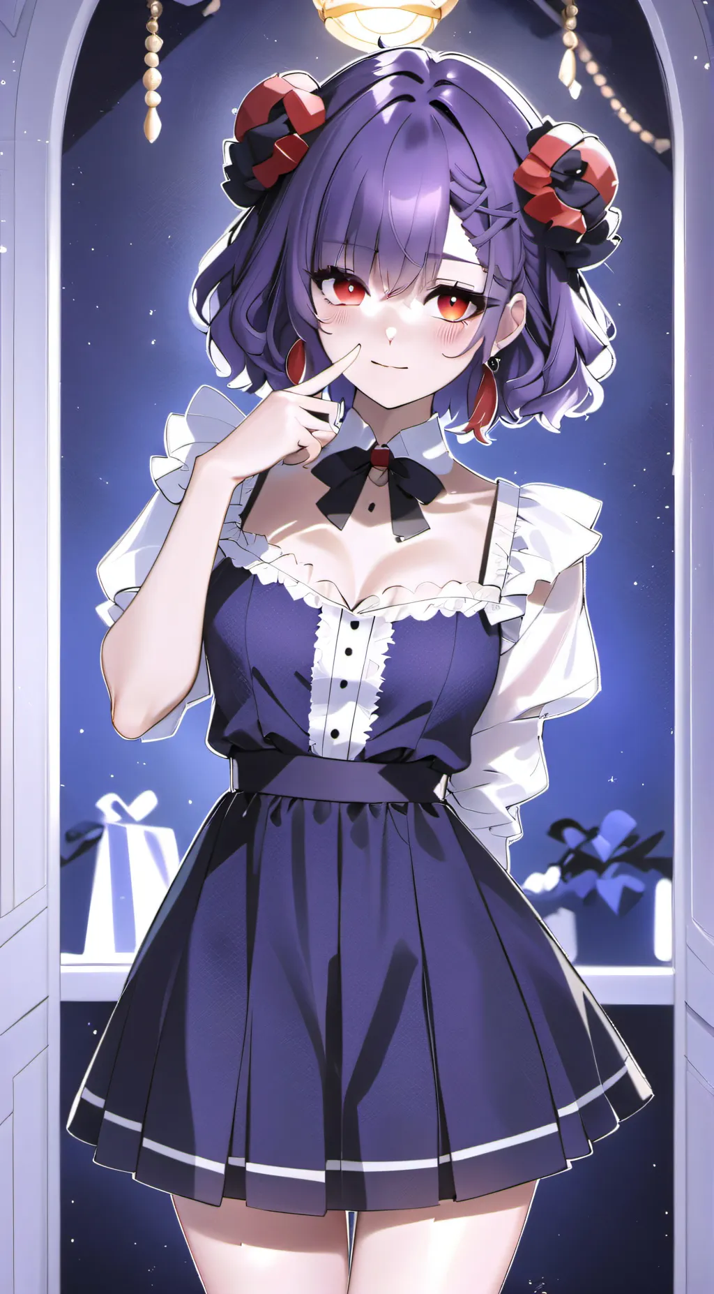 ai character: female krampus background