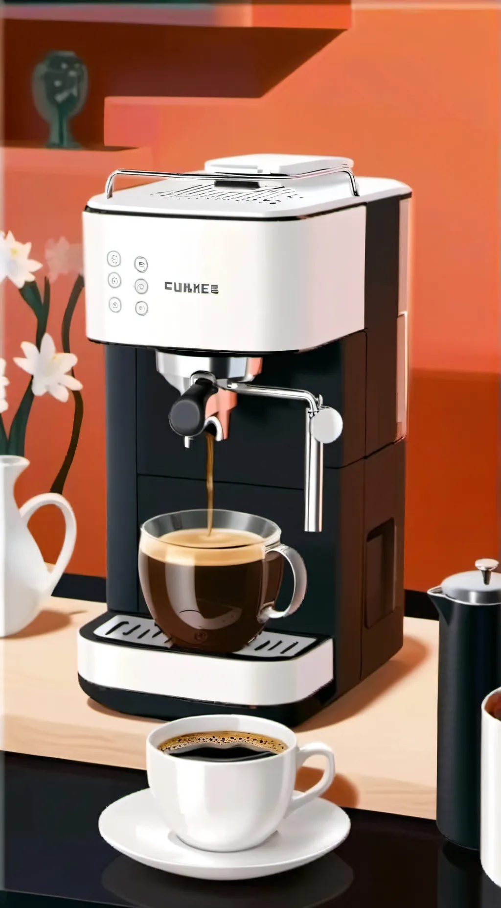 ai character: Mr. Coffee background