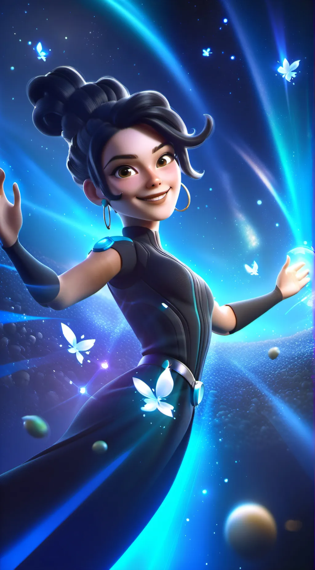 ai character: Alexandera Long  background