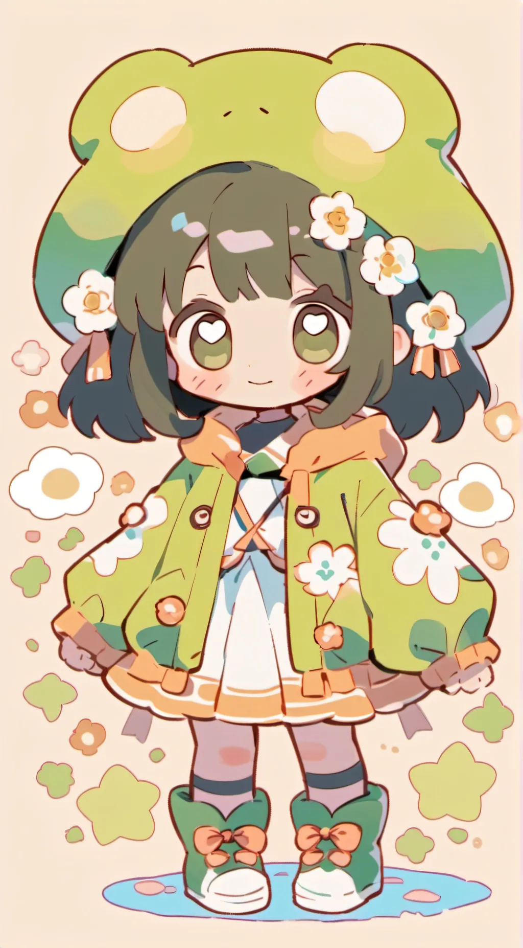 ai character: The frog queen background