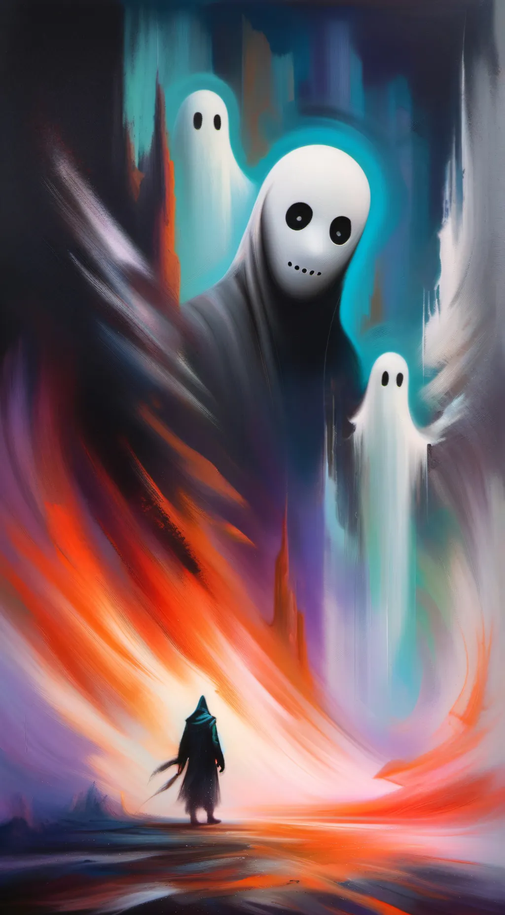 ai character: Ghost background