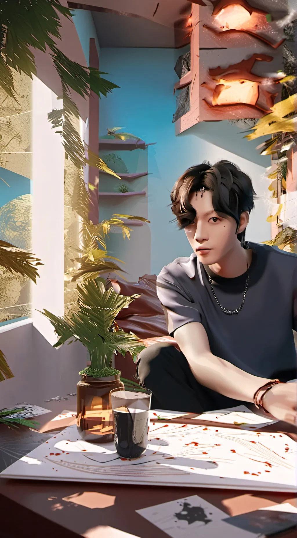 ai character: Leo background