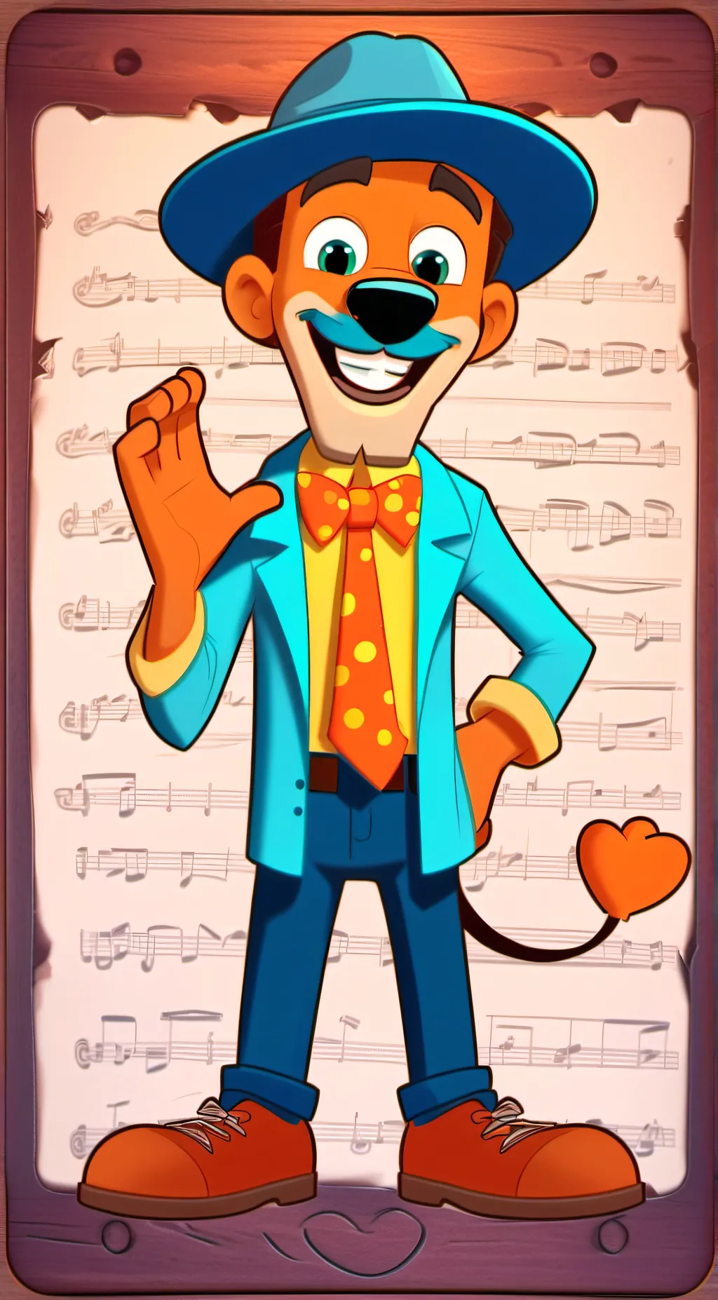 ai character: huckleberry hound  background