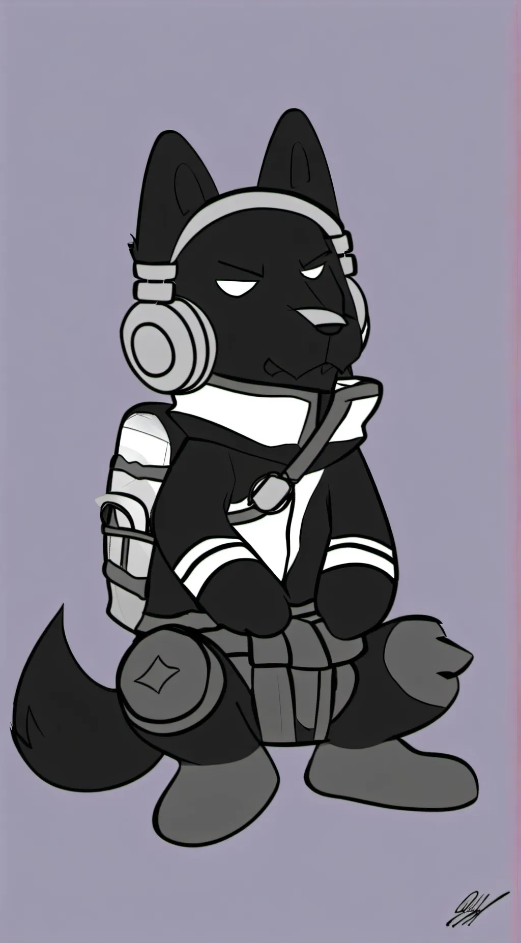 ai character: Nox the protogen background