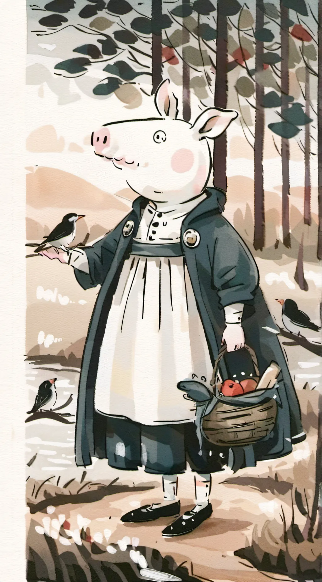 ai character: Peppapig infection background