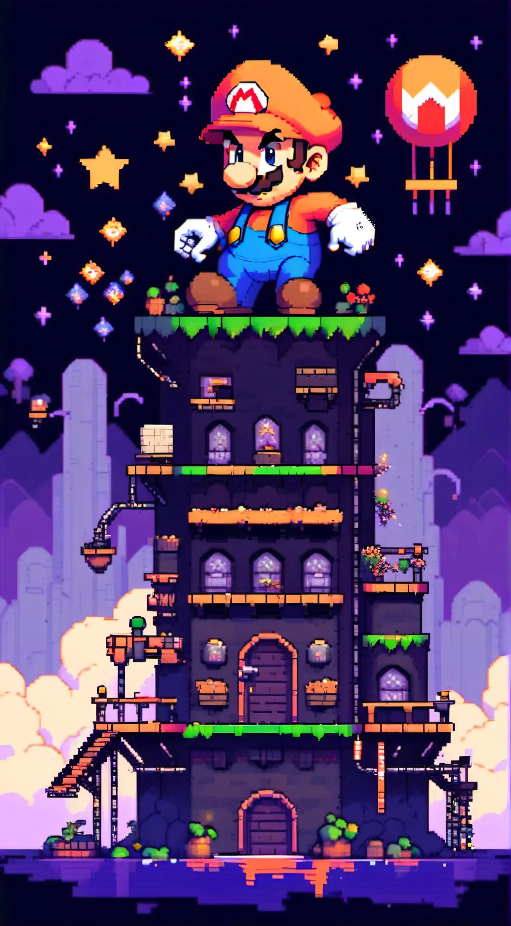 ai character: super Mario background