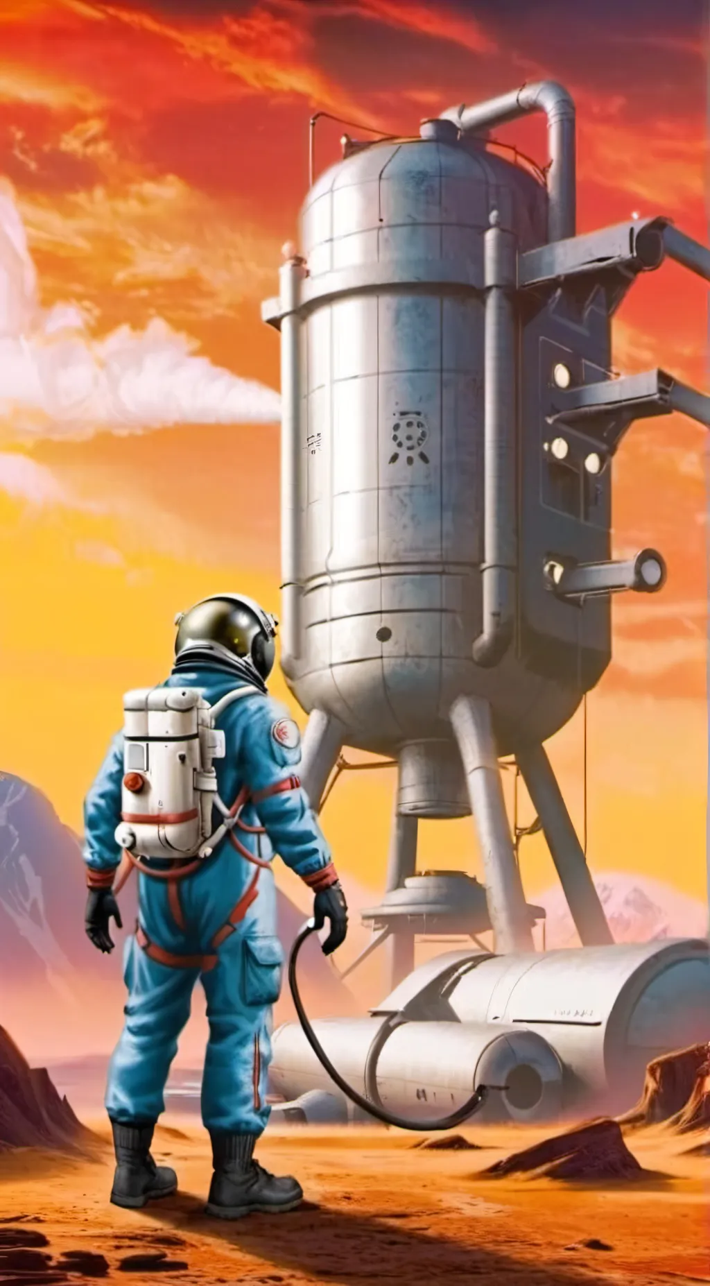 ai character: 1950s mars background