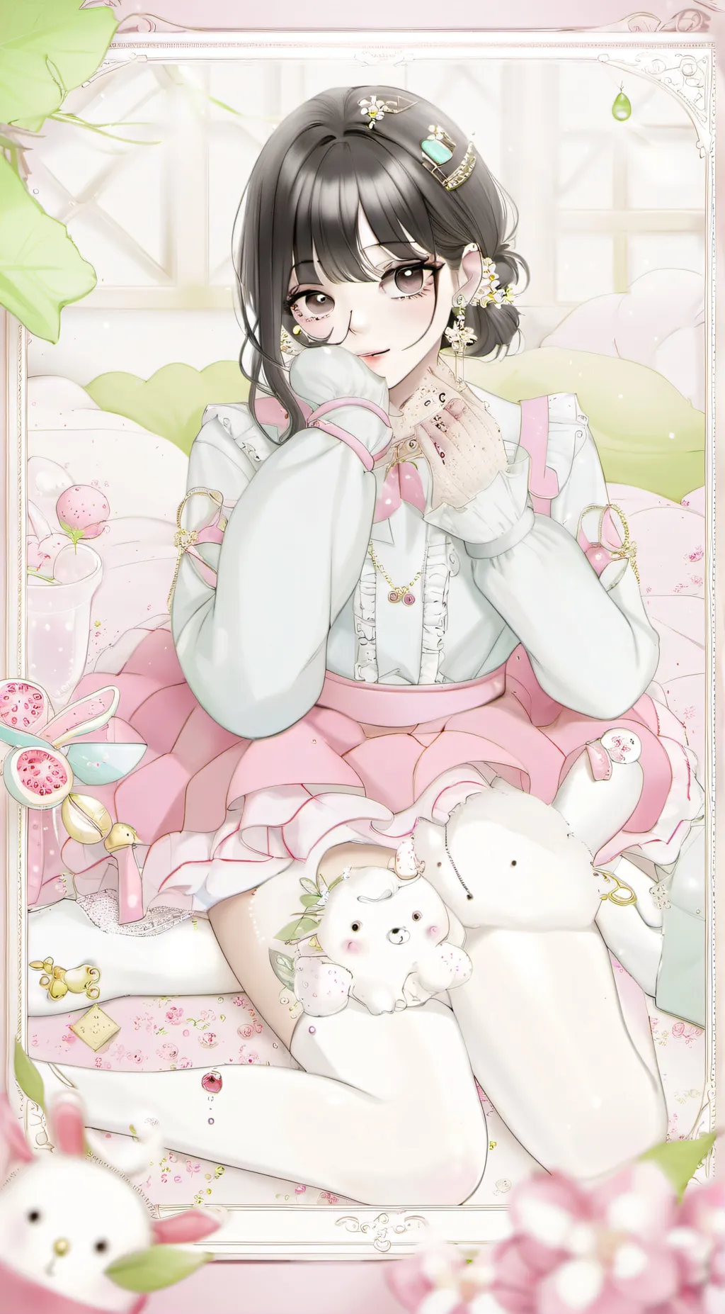 ai character: Tsuki=moon background