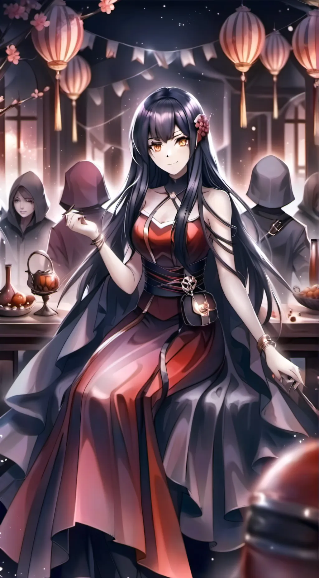 ai character: Amber background