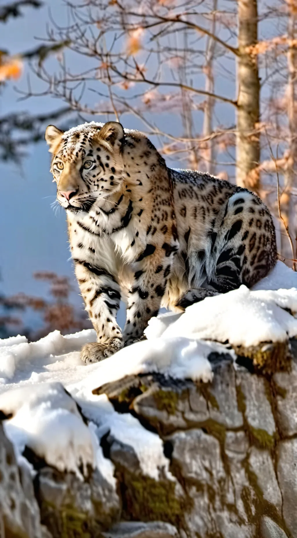 ai character: Snow background