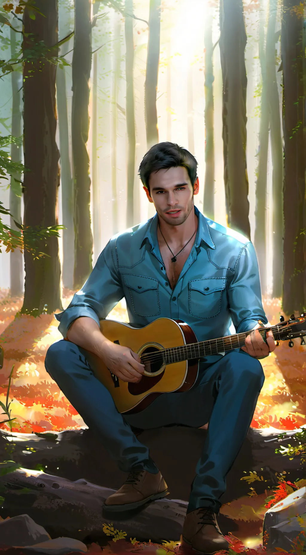 ai character: Levi/Aiden  background