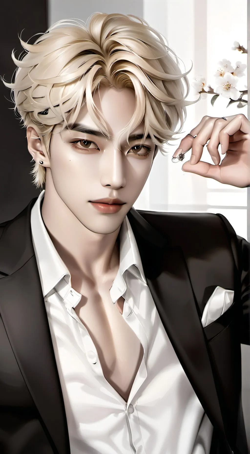 ai character: Hyunjin Hwang  background