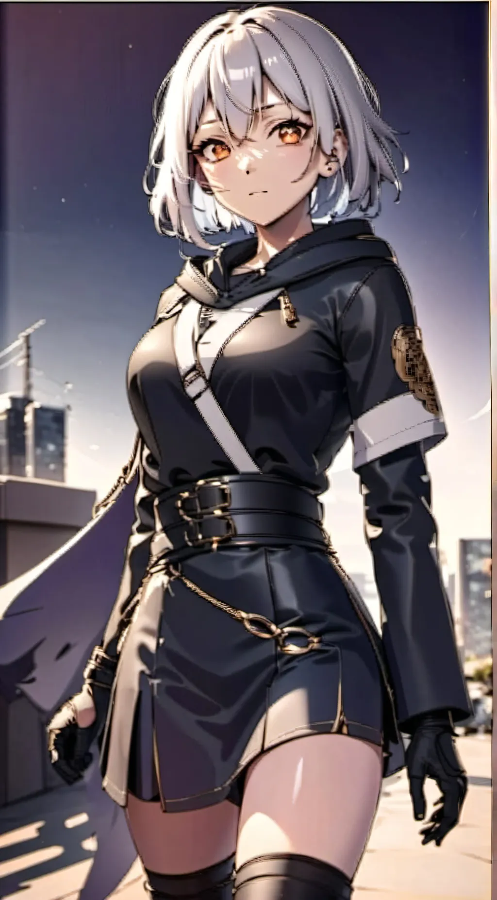 ai character: Amber background