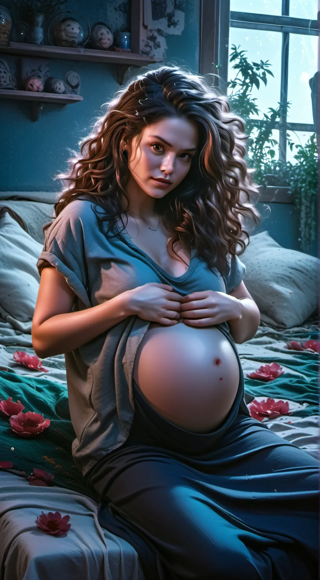 ai character: woman background