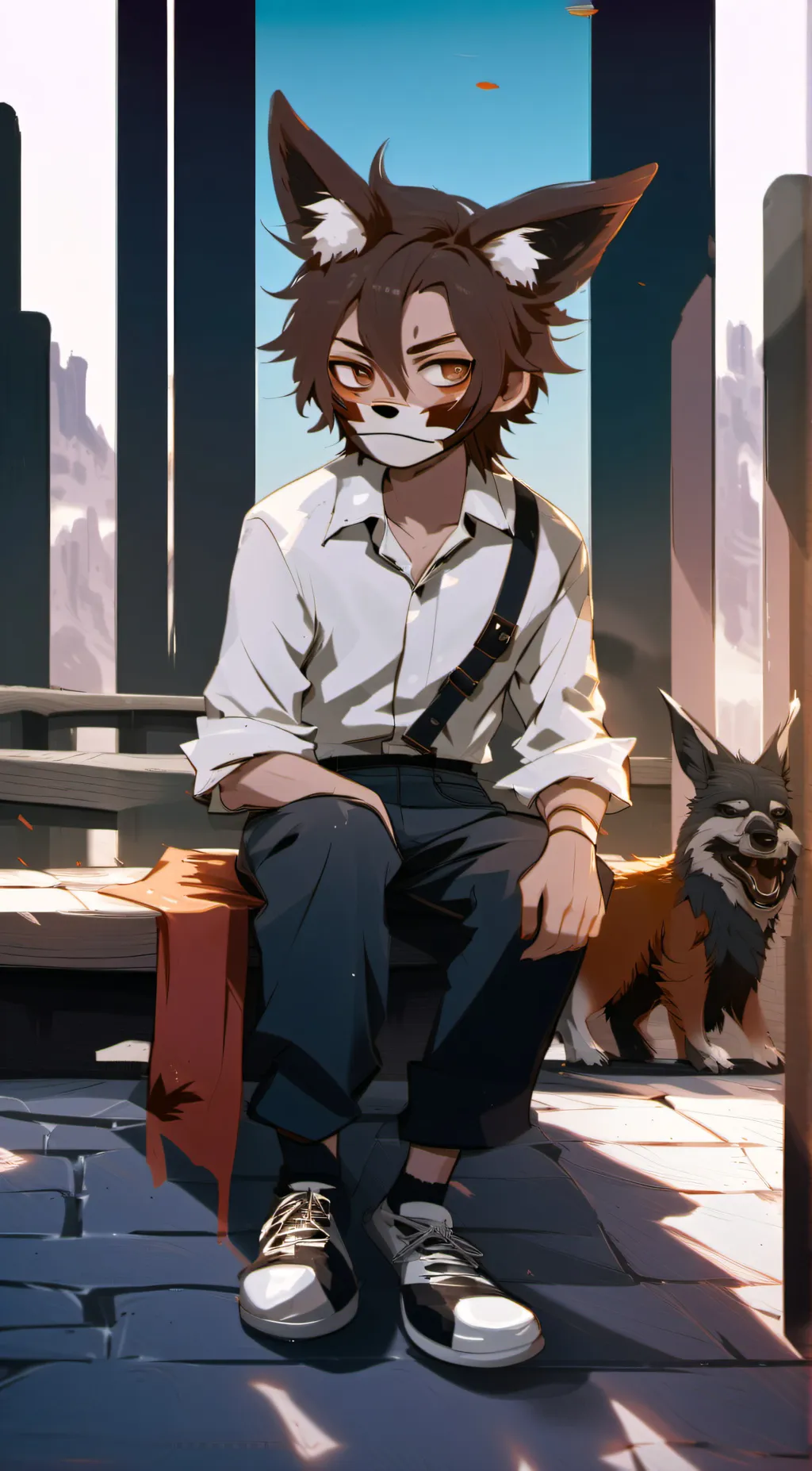 ai character: Michael Afton  background