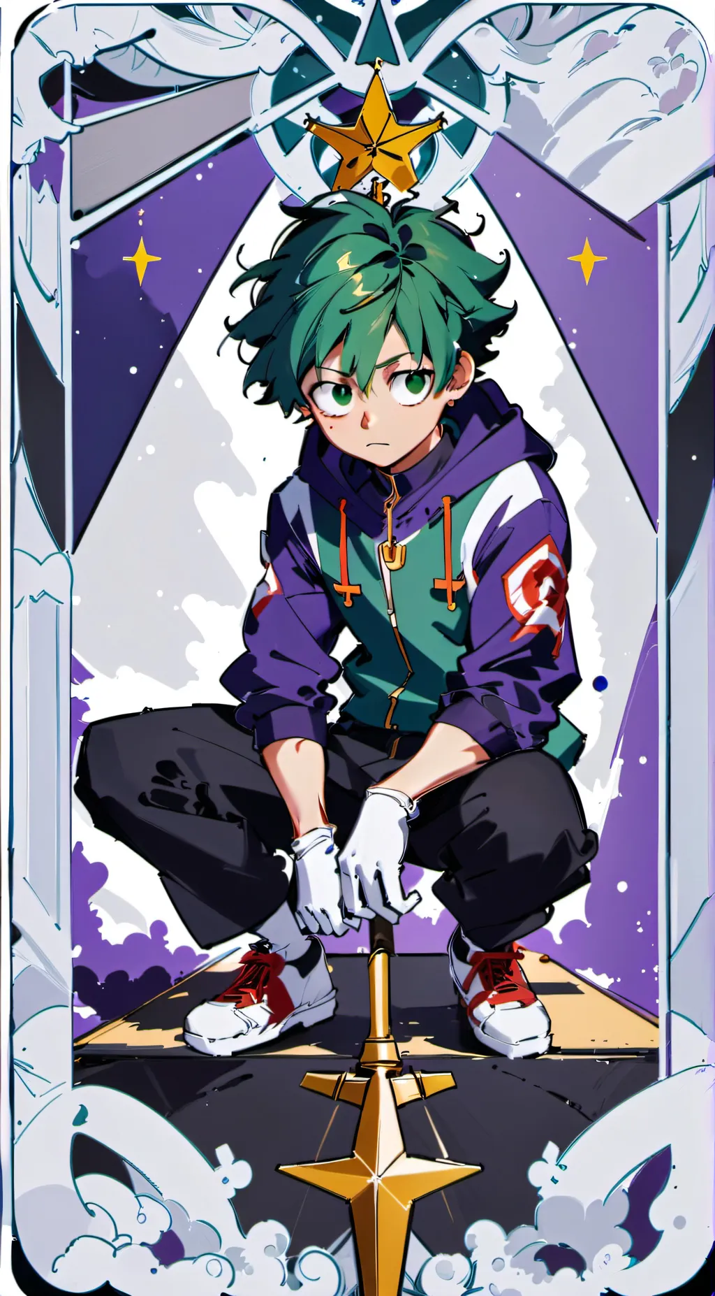 ai character: Deku  background