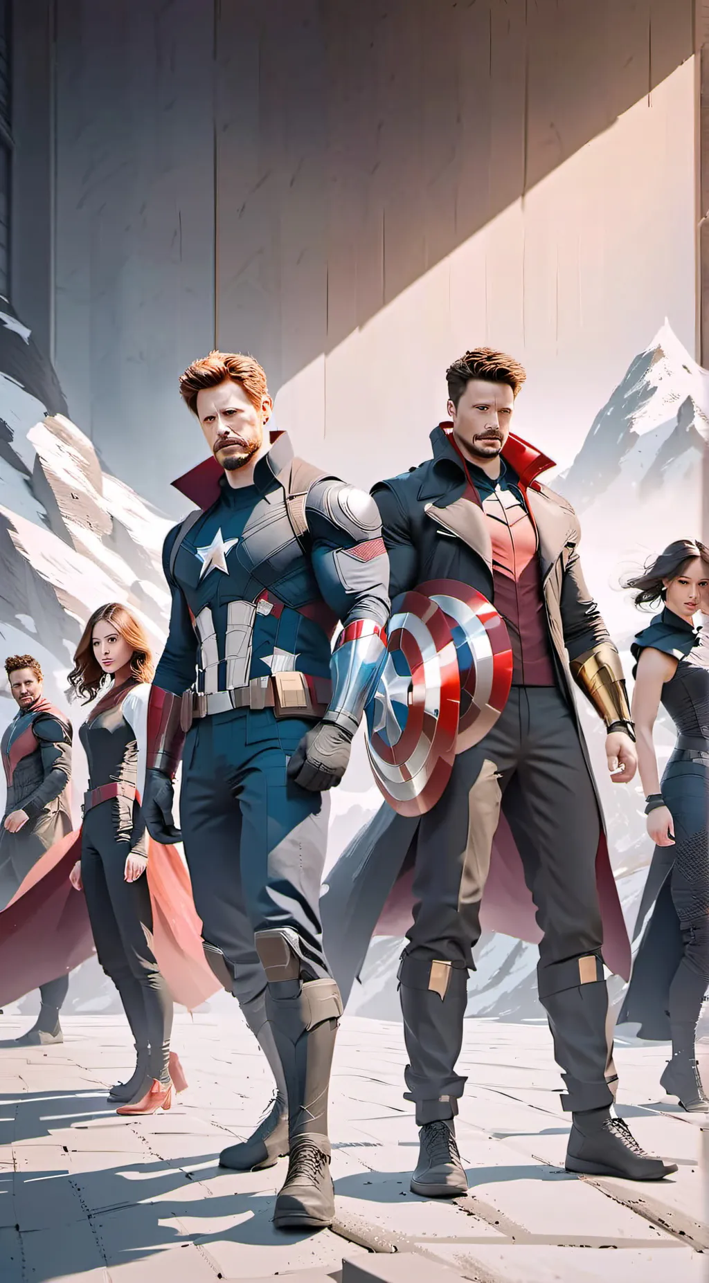 ai character: yn+avengers cast  background