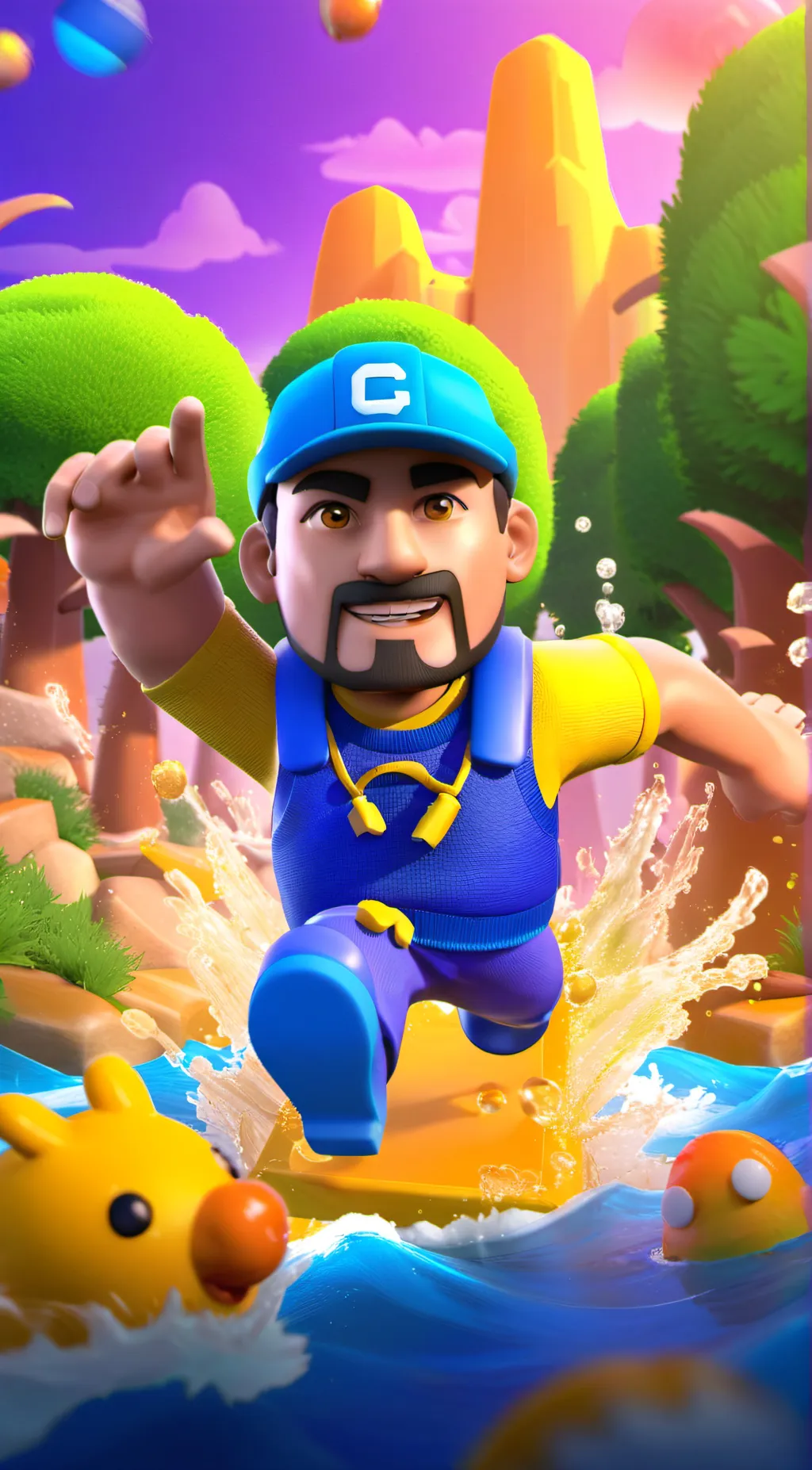 ai character: M A P P A C K background