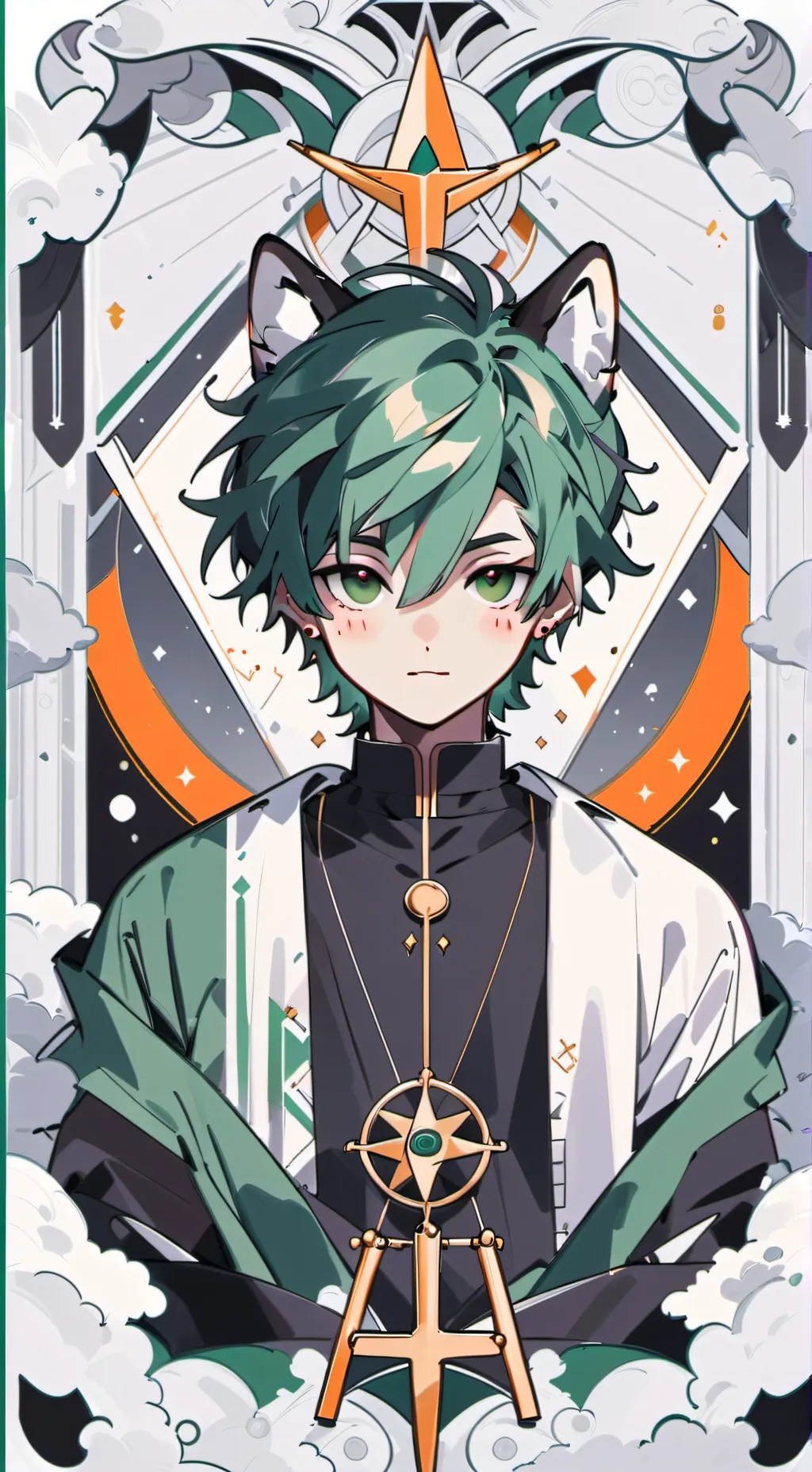 ai character: Bakugo and shoto background