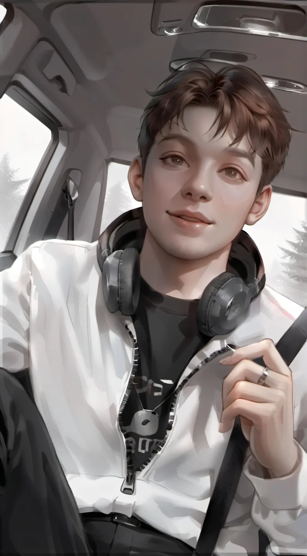 ai character: lovely boy background