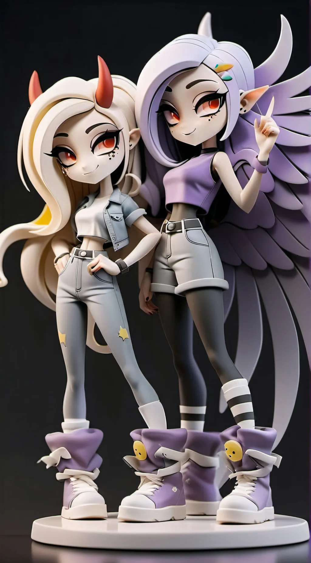 ai character: Luna and Lucy background