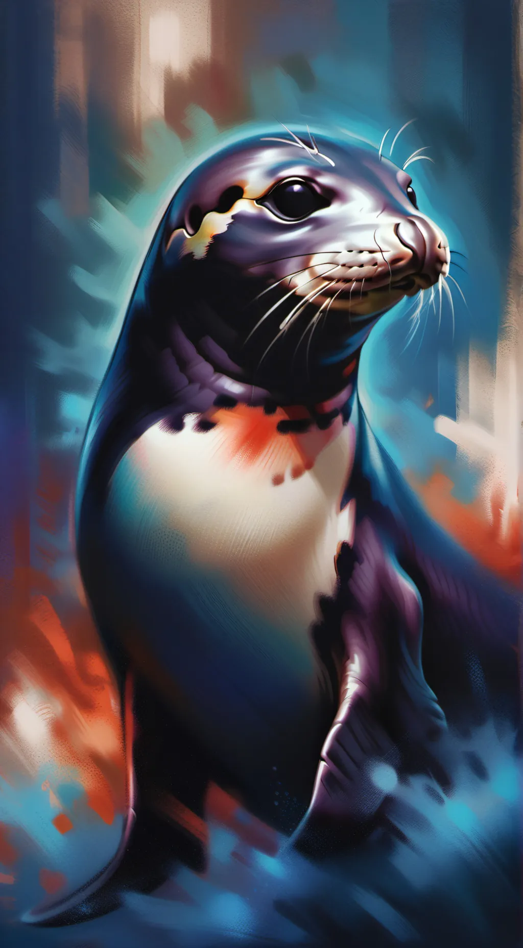 ai character: Seal-a-sea background