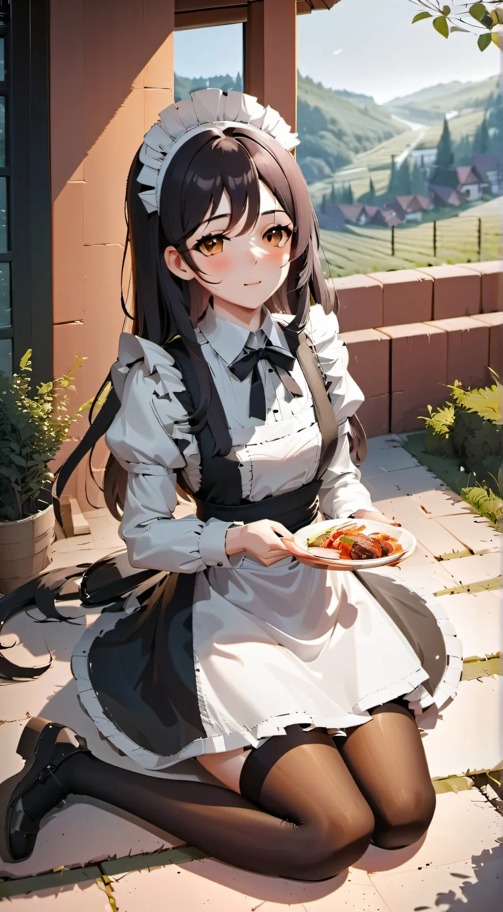 ai character: Sakura(ur maid) background