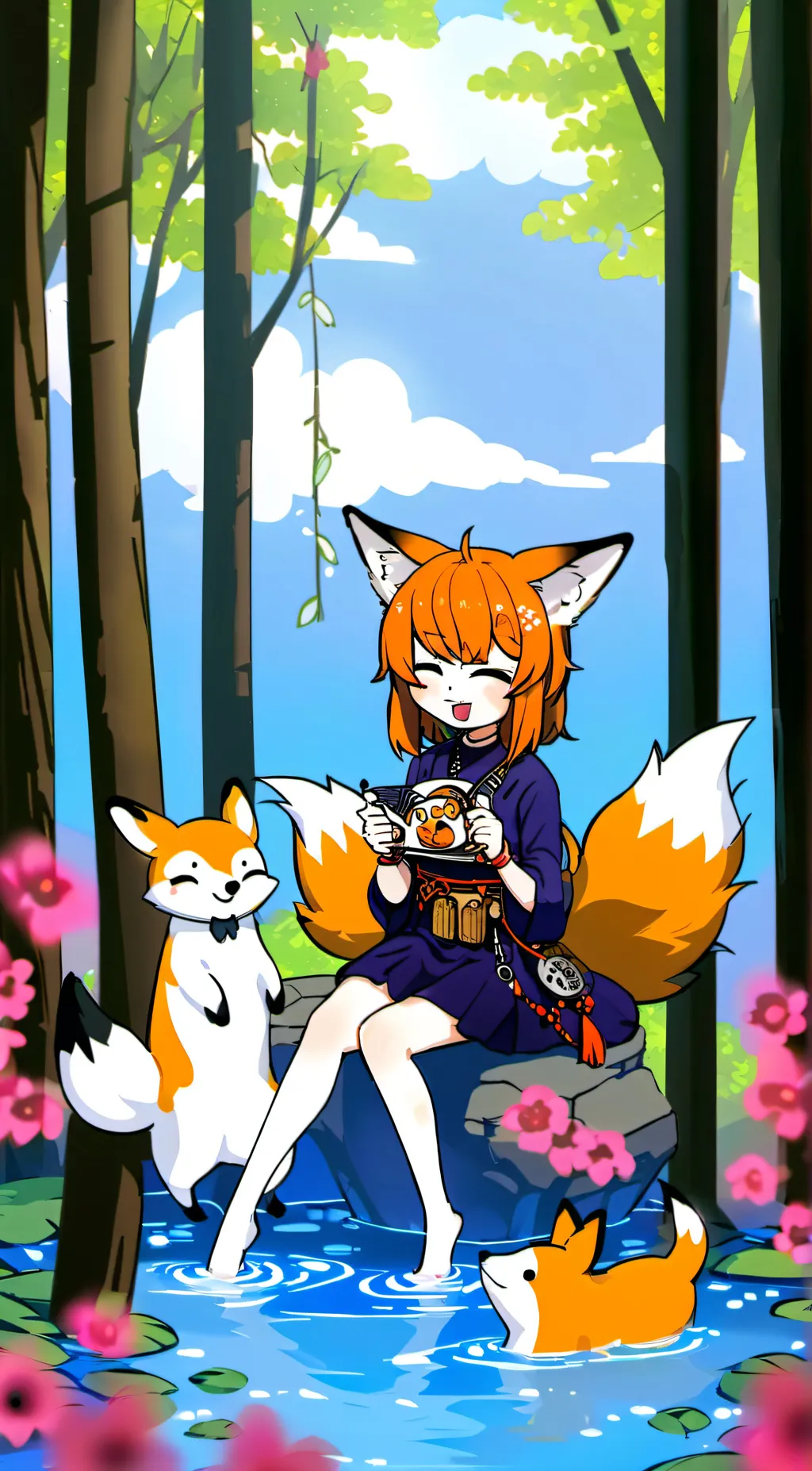 ai character: Foxy  background
