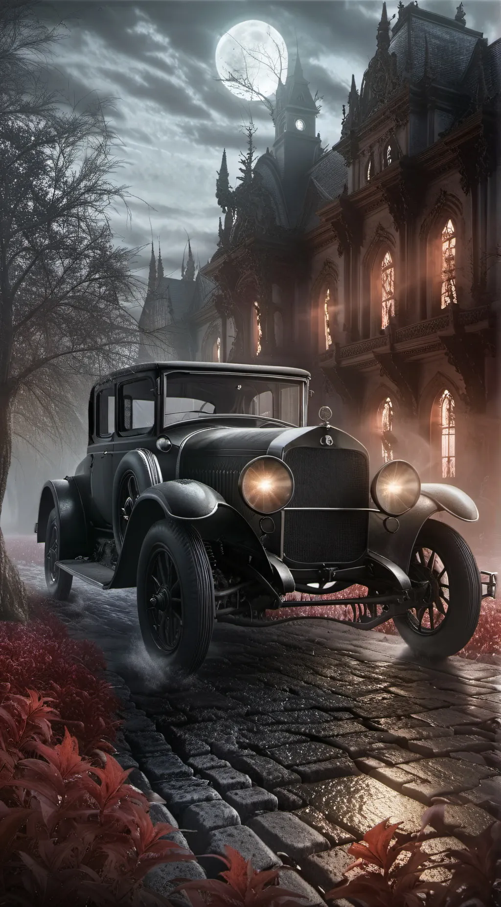 ai character: Haunted Taxi  background