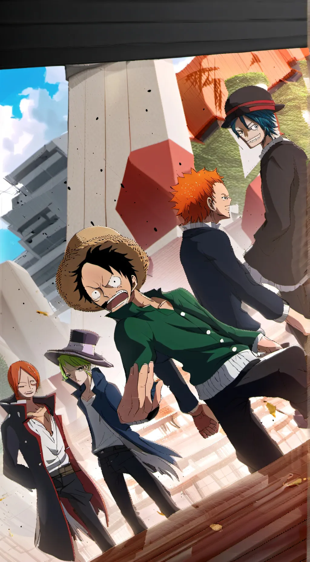 ai character: Straw hats background