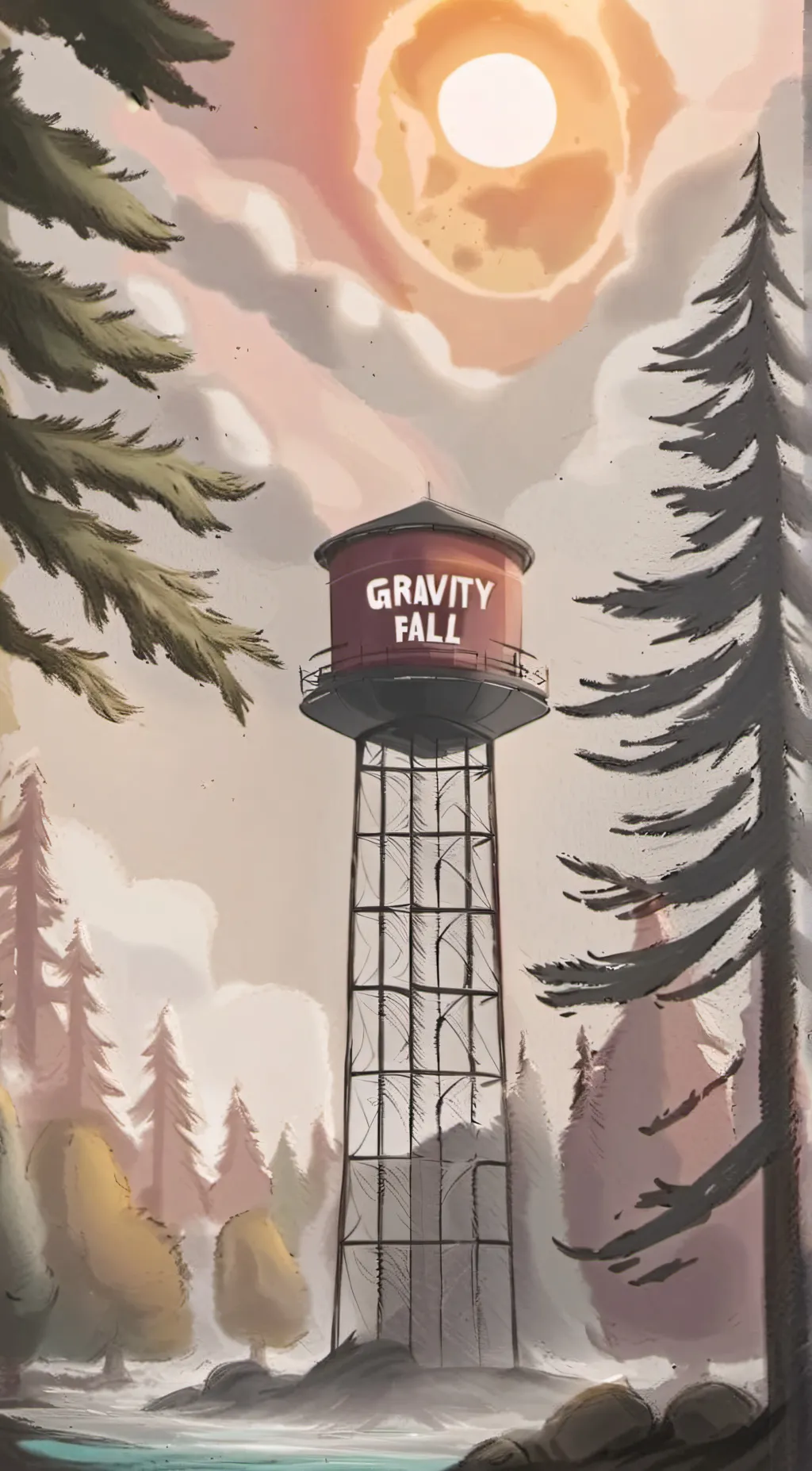 ai character: 🍭🌳gravityfalls 🌳🍭 background