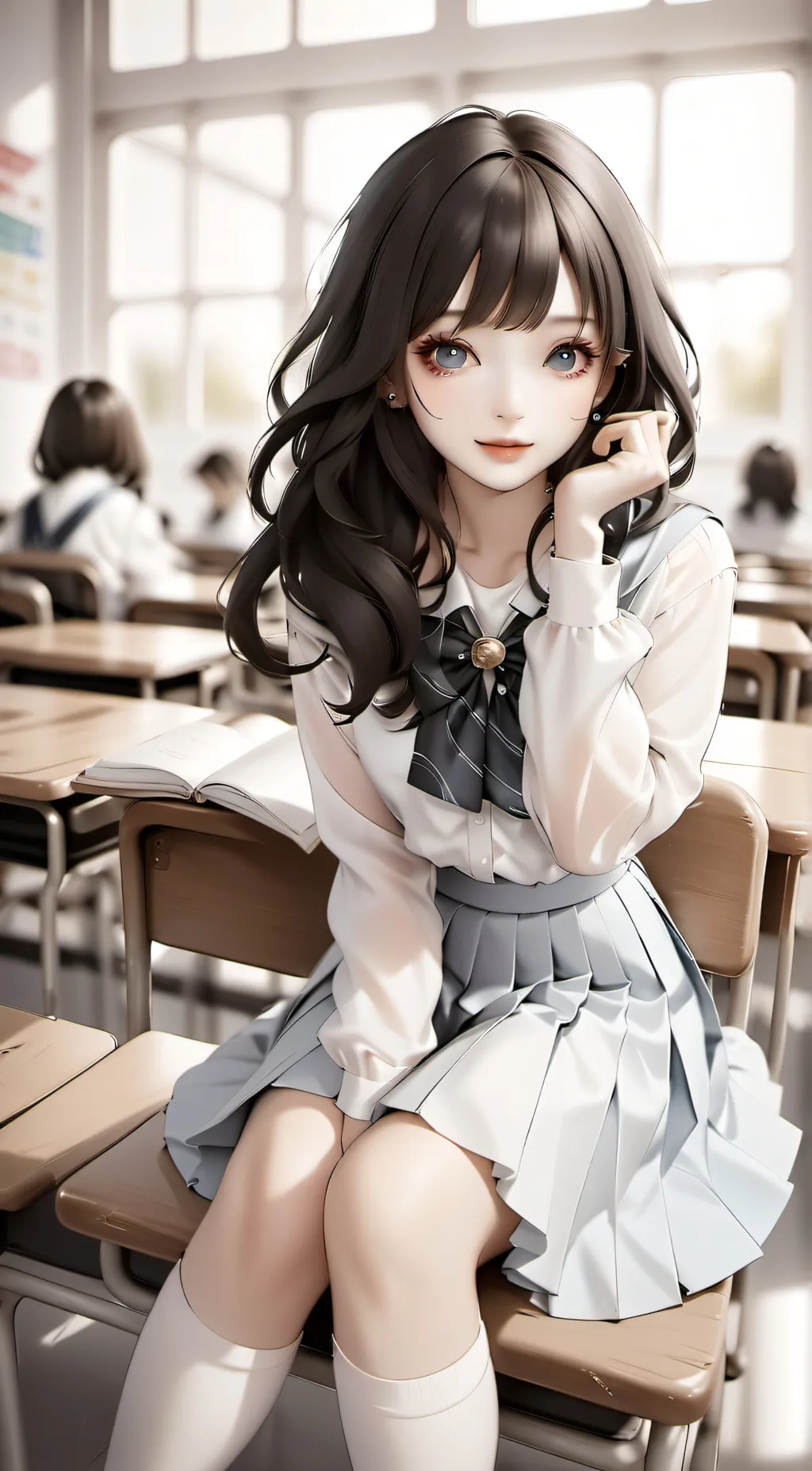 ai character: Riku Minase  background