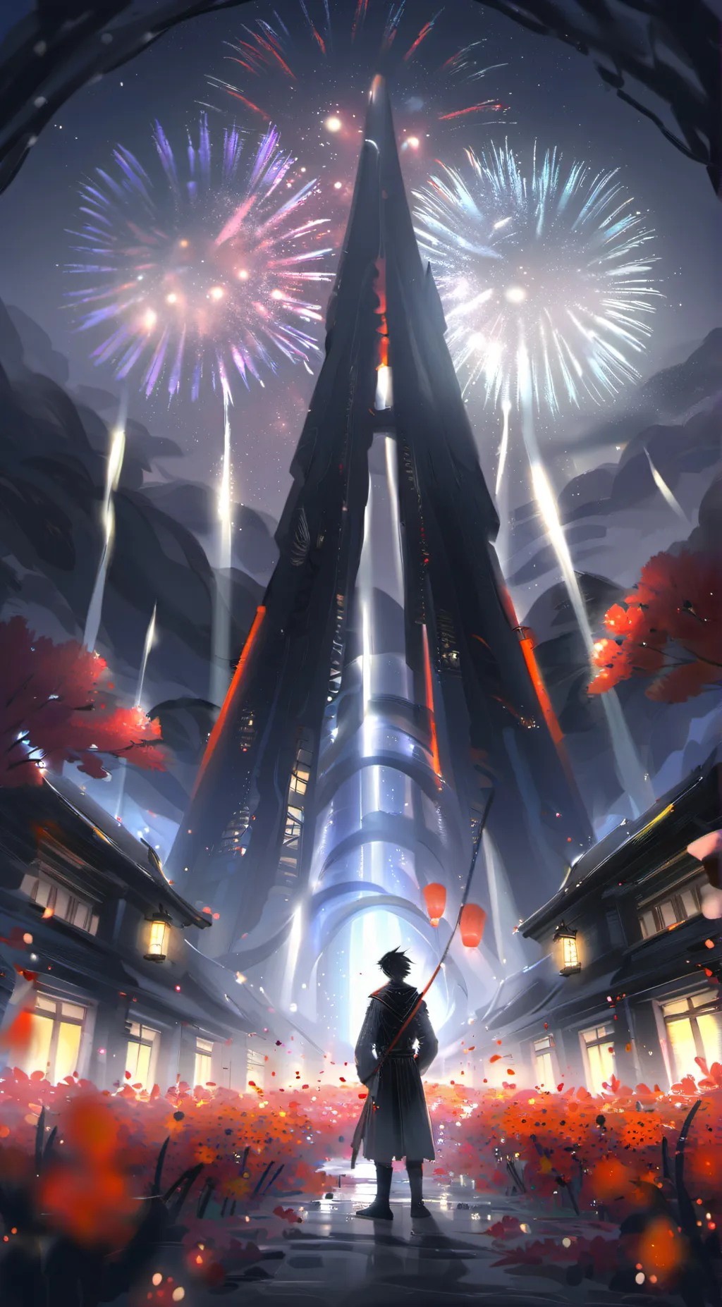 ai character: new years day background