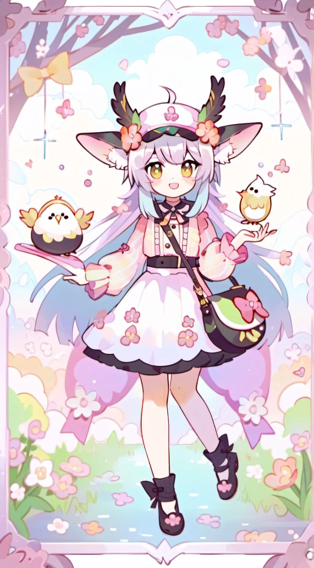 ai character: 🫐 blueberry🫐 background