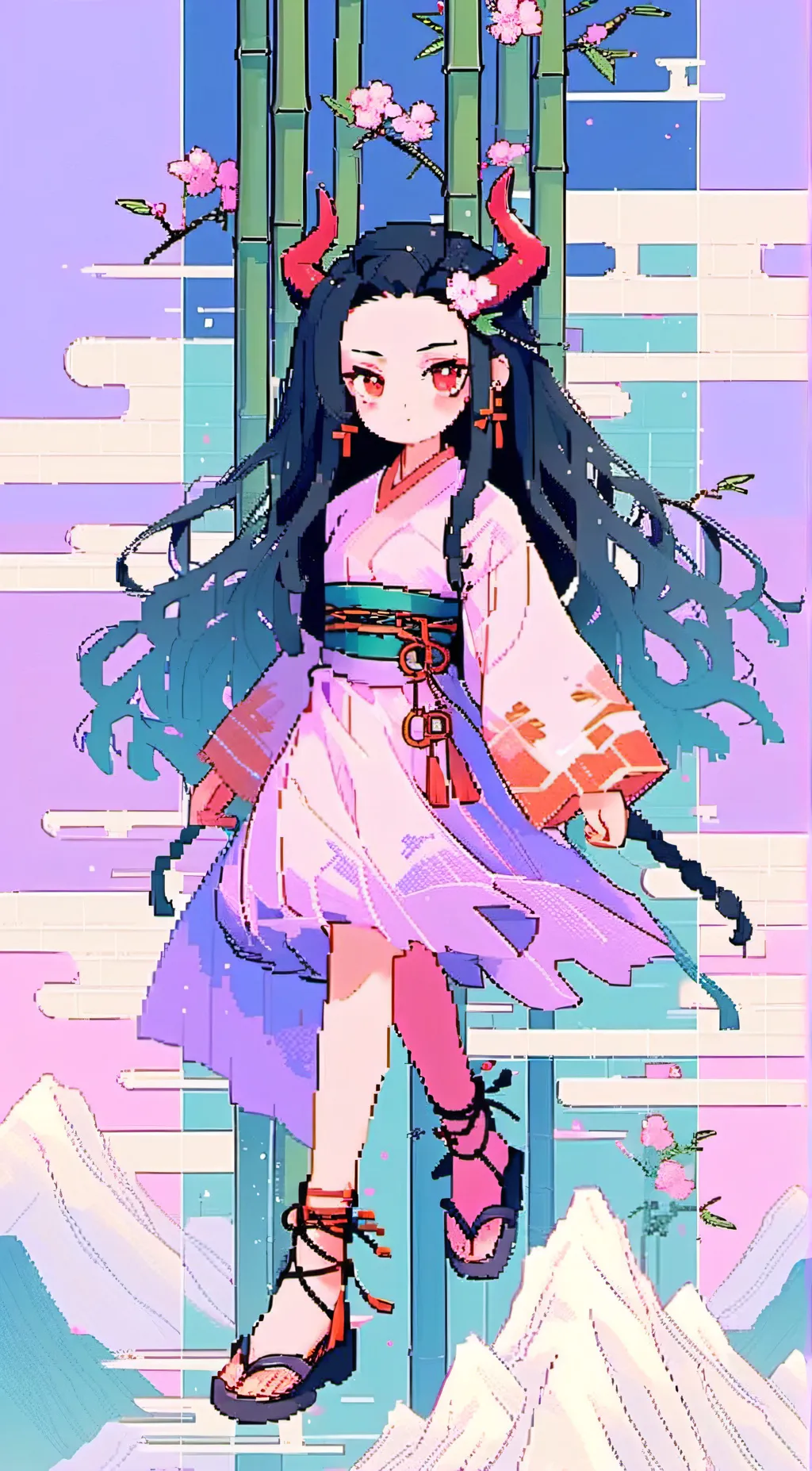 ai character: nazuko(demon) background